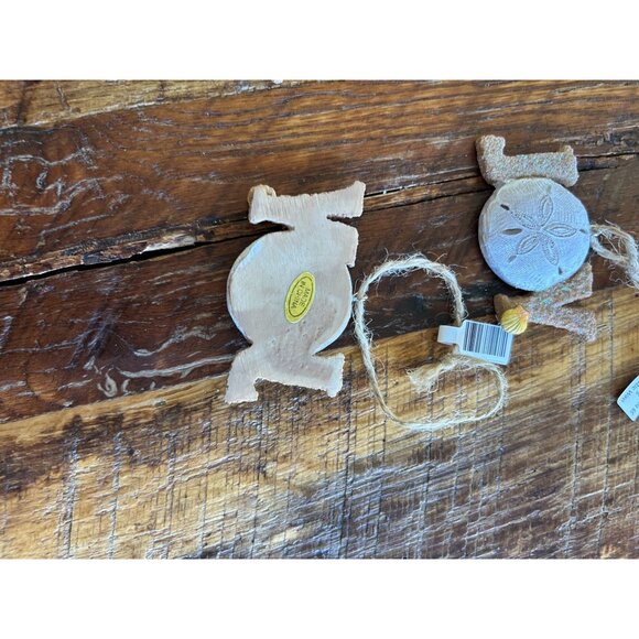 Vintage Seashore Christmas Ornaments Joy & Noel Set Of 7 - Picture 6 of 10